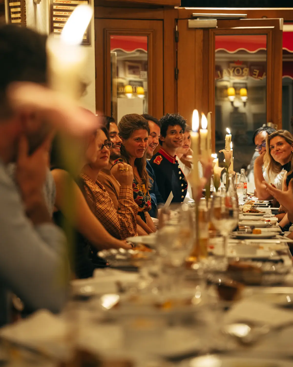 The long table by candlelight