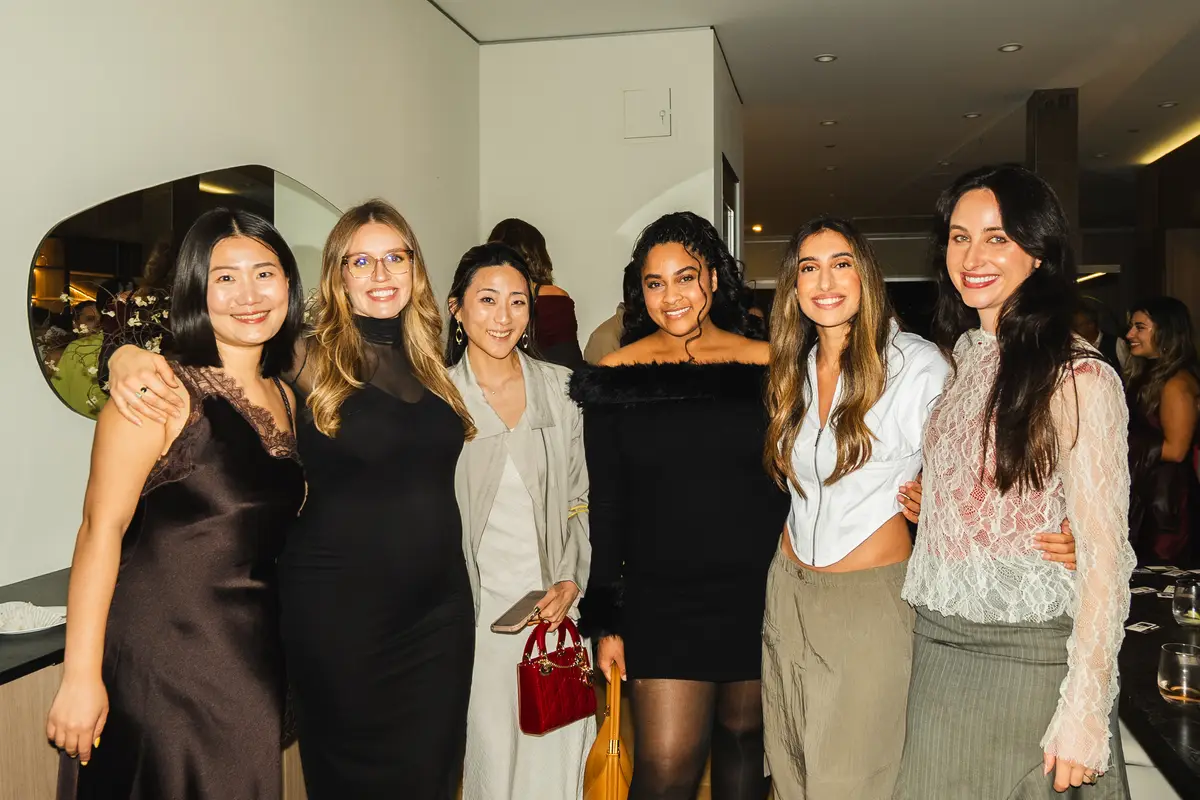 A group of guests posing together